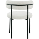  Color_Black/ Cream -- Beacon Cream Boucle Fabric Upholstered Dining Chair IMAGE 3