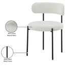 Meridian Beacon Cream Boucle Fabric Dining Chair IMAGE 8