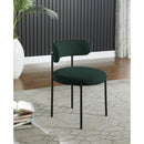  Color_Green -- Beacon Green Boucle Fabric Upholstered Dining Chair IMAGE 2