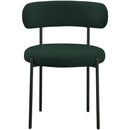  Color_Green -- Beacon Green Boucle Fabric Upholstered Dining Chair IMAGE 4