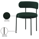  Color_Green -- Beacon Green Boucle Fabric Upholstered Dining Chair IMAGE 8