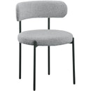  Color_Grey -- Beacon Grey Boucle Fabric Upholstered Dining Chair IMAGE 1