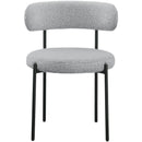  Color_Grey -- Beacon Grey Boucle Fabric Upholstered Dining Chair IMAGE 4