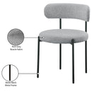  Color_Grey -- Beacon Grey Boucle Fabric Upholstered Dining Chair IMAGE 8