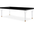  Color_Black -- Bethany 94.5" Black Lacquer Finish Top And Acrylic Base Dining Table IMAGE 1