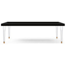  Color_Black -- Bethany 94.5" Black Lacquer Finish Top And Acrylic Base Dining Table IMAGE 3
