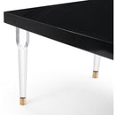  Color_Black -- Bethany 94.5" Black Lacquer Finish Top And Acrylic Base Dining Table IMAGE 5