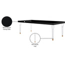  Color_Black -- Bethany 94.5" Black Lacquer Finish Top And Acrylic Base Dining Table IMAGE 7