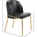  Color_Black/ Gold -- Meridian Jagger Dining Chair IMAGE 8
