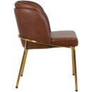  Color_Brown/ Gold -- Jagger Brown Vegan Leather Upholstered Dining Chair IMAGE 5