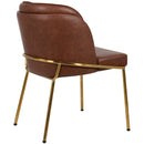  Color_Brown/ Gold -- Jagger Brown Vegan Leather Upholstered Dining Chair IMAGE 7