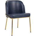  Color_Navy -- Jagger Navy Vegan Leather Upholstered Dining Chair IMAGE 1