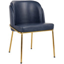  Color_Navy -- Jagger Navy Vegan Leather Upholstered Dining Chair IMAGE 1