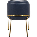  Color_Navy -- Jagger Navy Vegan Leather Upholstered Dining Chair IMAGE 3