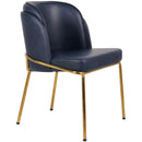  Color_Navy -- Jagger Navy Vegan Leather Upholstered Dining Chair IMAGE 6