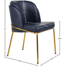  Color_Navy -- Jagger Navy Vegan Leather Upholstered Dining Chair IMAGE 8