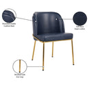  Color_Navy -- Jagger Navy Vegan Leather Upholstered Dining Chair IMAGE 9