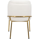  Color_Gold/ White -- Jagger White Vegan Leather Upholstered Dining Chair IMAGE 3