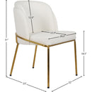 Meridian Jagger White Vegan Leather Dining Chair IMAGE 8