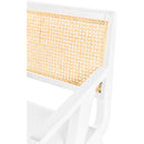  Color_Cream/ White -- Abby Cream Vegan Leather Upholstered Dining Arm Chair IMAGE 10