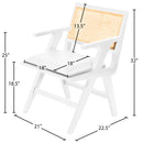 Meridian Abby Cream Vegan Leather Dining Arm Chair IMAGE 12
