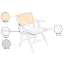  Color_Cream/ White -- Abby Cream Vegan Leather Upholstered Dining Arm Chair IMAGE 13