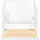  Color_Cream/ White -- Abby Cream Vegan Leather Upholstered Dining Arm Chair IMAGE 8