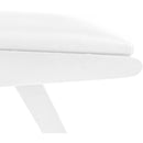  Color_Cream/ White -- Abby Cream Vegan Leather Upholstered Dining Arm Chair IMAGE 9