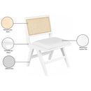  Color_Cream/ White -- Abby Cream Vegan Leather Upholstered Dining Side Chair IMAGE 14