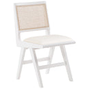  Color_Cream/ White -- Abby Cream Vegan Leather Upholstered Dining Side Chair IMAGE 1