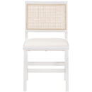 Color_Cream/ White -- Abby Cream Vegan Leather Upholstered Dining Side Chair IMAGE 4