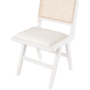  Color_Cream/ White -- Abby Cream Vegan Leather Upholstered Dining Side Chair IMAGE 6