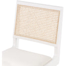  Color_Cream/ White -- Abby Cream Vegan Leather Upholstered Dining Side Chair IMAGE 7