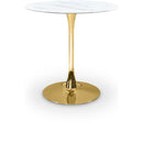  Meridian Holly Gold Marble Veneer Top And Iron Base Counter Height Table IMAGE 1