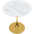  Meridian Holly Gold Marble Veneer Top And Iron Base Counter Height Table IMAGE 3