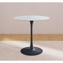  Meridian Holly Black Marble Veneer Top And Iron Base Counter Height Table IMAGE 2