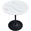  Meridian Holly Black Marble Veneer Top And Iron Base Counter Height Table IMAGE 3