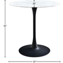 Meridian Holly Black Marble Veneer Top And Iron Base Counter Height Table IMAGE 4