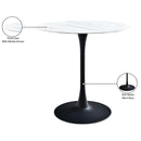  Meridian Holly Black Marble Veneer Top And Iron Base Counter Height Table IMAGE 5