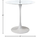  Meridian Holly White Marble Veneer Top And Iron Base Counter Height Table IMAGE 4