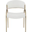  Color_Cream -- Privet Cream Linen Textured Fabric Upholstered Dining Chair IMAGE 4
