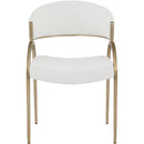 Meridian Privet Cream Linen Textured Fabric Dining Chair IMAGE 4