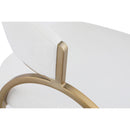 Color_Cream -- Privet Cream Linen Textured Fabric Upholstered Dining Chair IMAGE 5