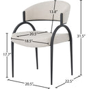  Color_Beige/ Black -- Meridian Privet Dining Chair IMAGE 6