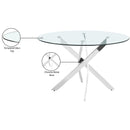 Meridian Xander Chrome Dining Table IMAGE 5