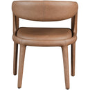  Color_Brown -- Sylvester Brown Vegan Leather Upholstered Dining Chair IMAGE 3