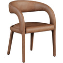  Color_Brown -- Sylvester Brown Vegan Leather Upholstered Dining Chair IMAGE 4