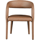  Color_Brown -- Sylvester Brown Vegan Leather Upholstered Dining Chair IMAGE 5