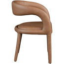  Color_Brown -- Sylvester Brown Vegan Leather Upholstered Dining Chair IMAGE 6