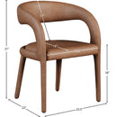  Color_Brown -- Sylvester Brown Vegan Leather Upholstered Dining Chair IMAGE 9